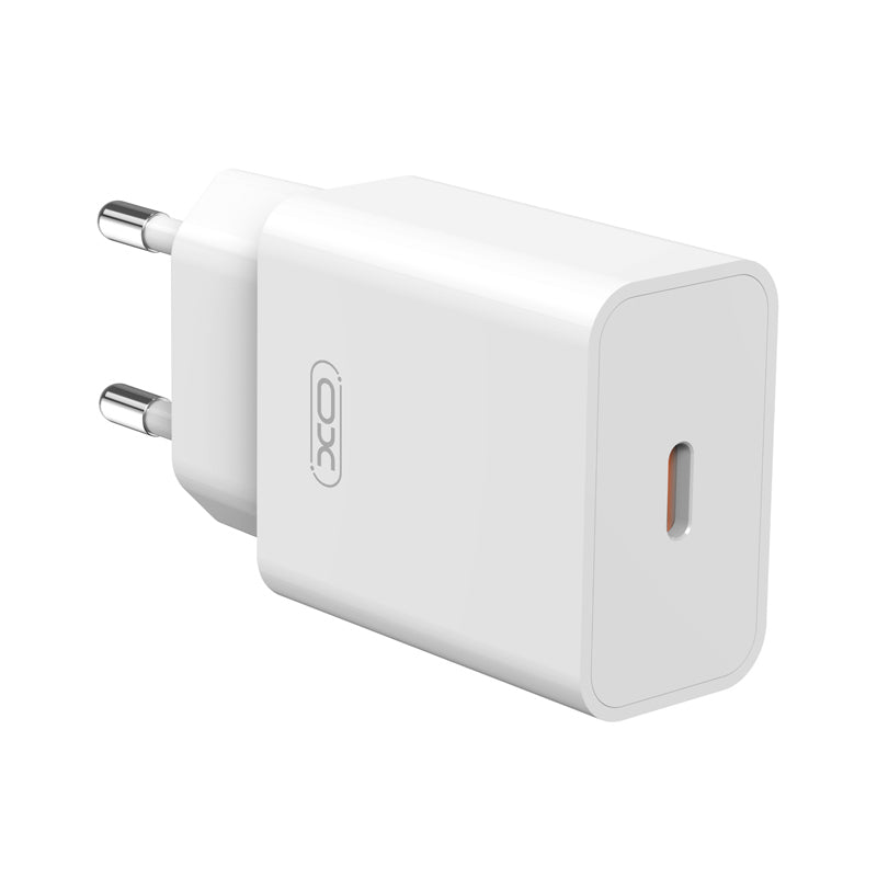 XO Design L126 Lightning Cable Wall Charger, 20W, 3A, 1 x USB-C, White