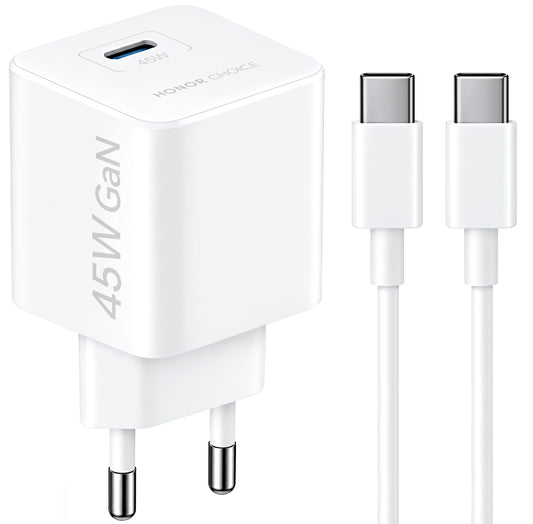 Φορτιστής Δικτύου με Καλώδιο USB-C Honor Choice CP045E, 45W, 3A, 1 x USB-C, Λευκό 5504ALHP