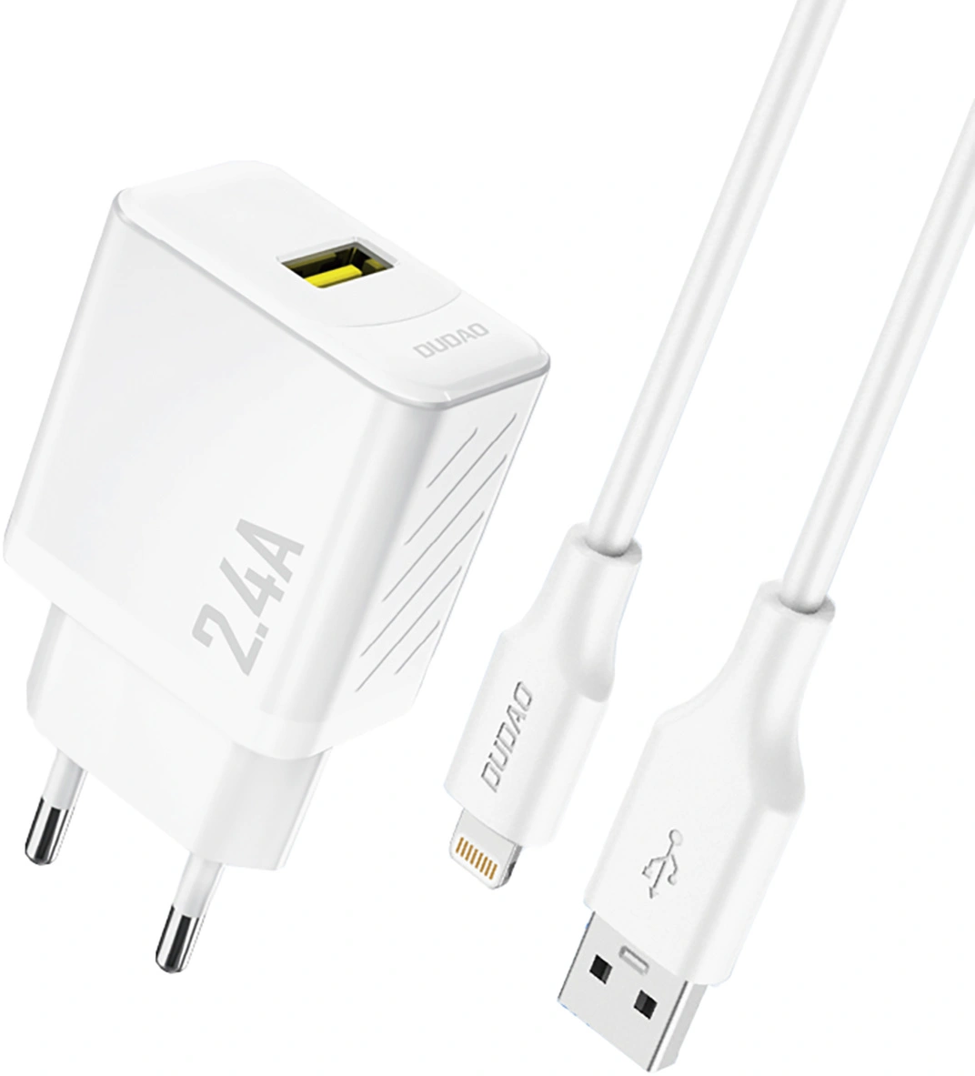 Φορτιστής Δικτύου με Καλώδιο Lightning Dudao A23LEU, 30W, 2.4A, 1 x USB-A, Λευκό