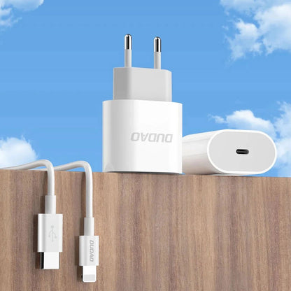Φορτιστής Δικτύου με Καλώδιο USB-C Dudao A14EUC, 20W, 3A, 1 x USB-C, Μαύρο