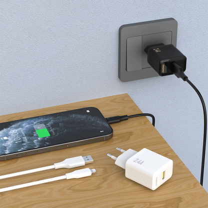 Φορτιστής Δικτύου με Καλώδιο Lightning Dudao A23LEU, 30W, 2.4A, 1 x USB-A, Λευκό