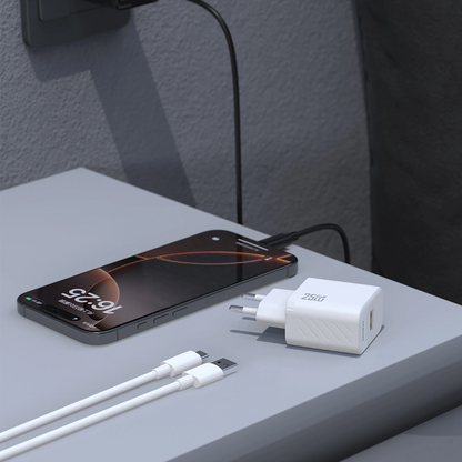 Φορτιστής Δικτύου με Καλώδιο USB-C Dudao A27STEU, 25W, 3A, 1 x USB-A, Μαύρο