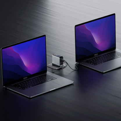 Φορτιστής Δικτύου με Καλώδιο USB-C Cuktech AD1204U Display, 120W, 6A, 1 x USB-A - 2 x USB-C, Ασημί CAD1204UEUGR