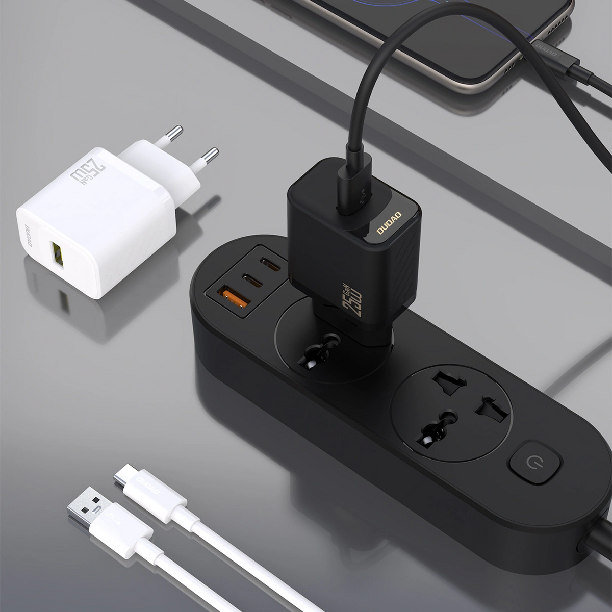 Φορτιστής Δικτύου με Καλώδιο USB-C Dudao A27STEU, 25W, 3A, 1 x USB-A, Μαύρο