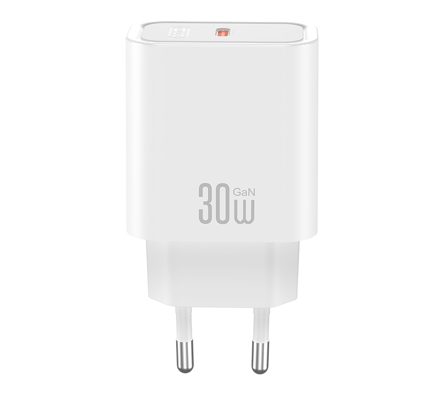XO Design CE41 USB-C Cable Wall Charger, 30W, 3A, 1 x USB-C, White