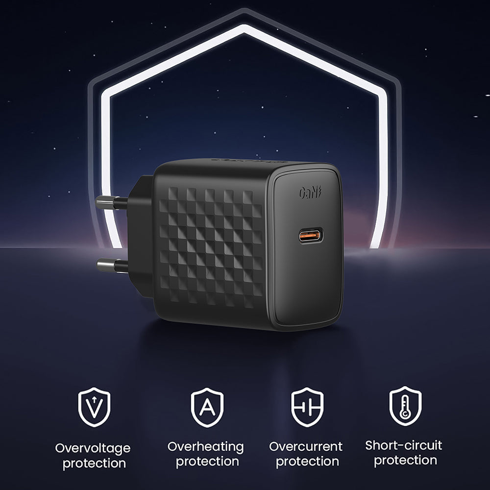 Φορτιστής Δικτύου με Καλώδιο Lightning Lito LC13L, 20W, 3A, 1 x USB-C, Μαύρο
