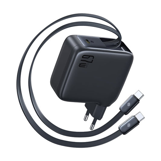 Φορτιστής Δικτύου με Καλώδιο USB-C Baseus EnerCore CJ21, 67W, 3.35A, 1 x USB-C, Μαύρο E0121D00