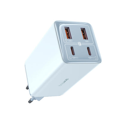 Φορτιστής Δικτύου με Καλώδιο USB-C Baseus GaN6 Pro, 100W, 3.25A, 2 x USB-A - 2 x USB-C, Μπλε P10162705312-00