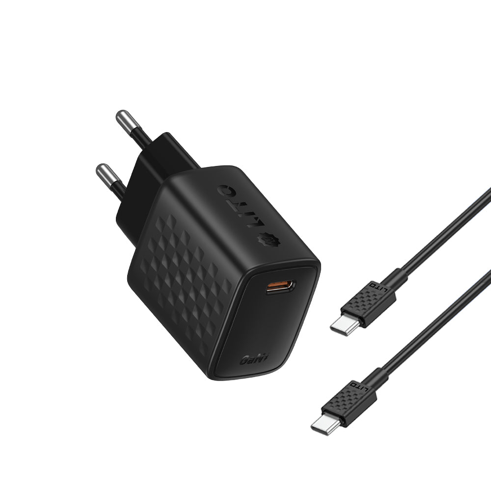 Lito LC17 Network Charger, 30W, 3A, 1 x USB-C, Black