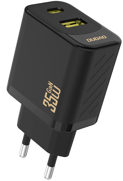 Dudao A27 Max Network Charger, 35W, 1 x USB-A - 1 x USB-C, Black