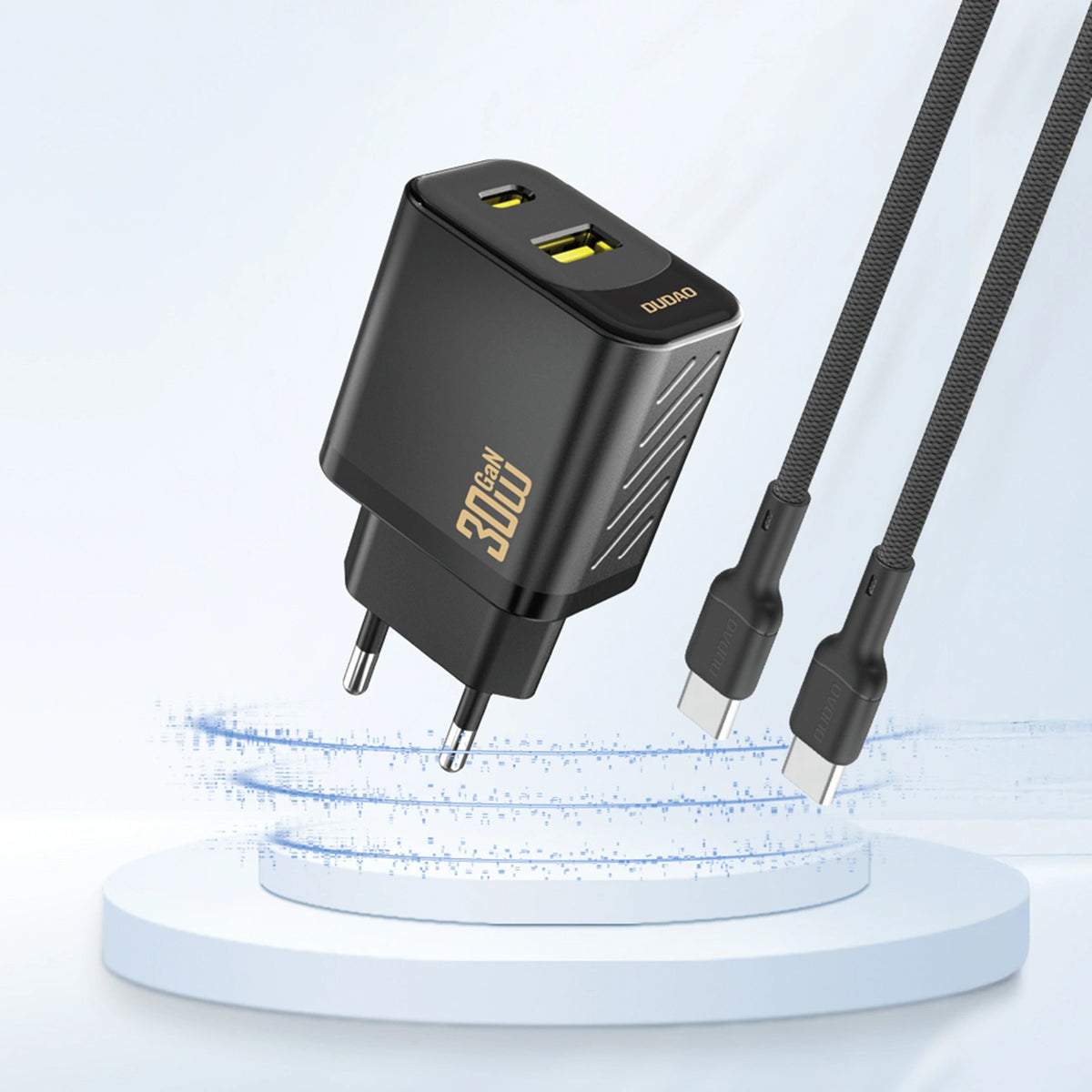 Φορτιστής Δικτύου Dudao A27TEU, 30W, 3A, 1 x USB-A - 1 x USB-C, Μαύρο