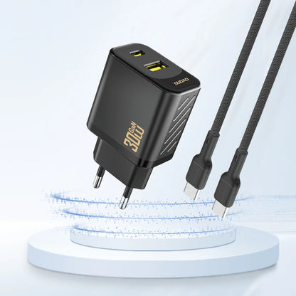 Φορτιστής Δικτύου Dudao A27TEU, 30W, 3A, 1 x USB-A - 1 x USB-C, Μαύρο