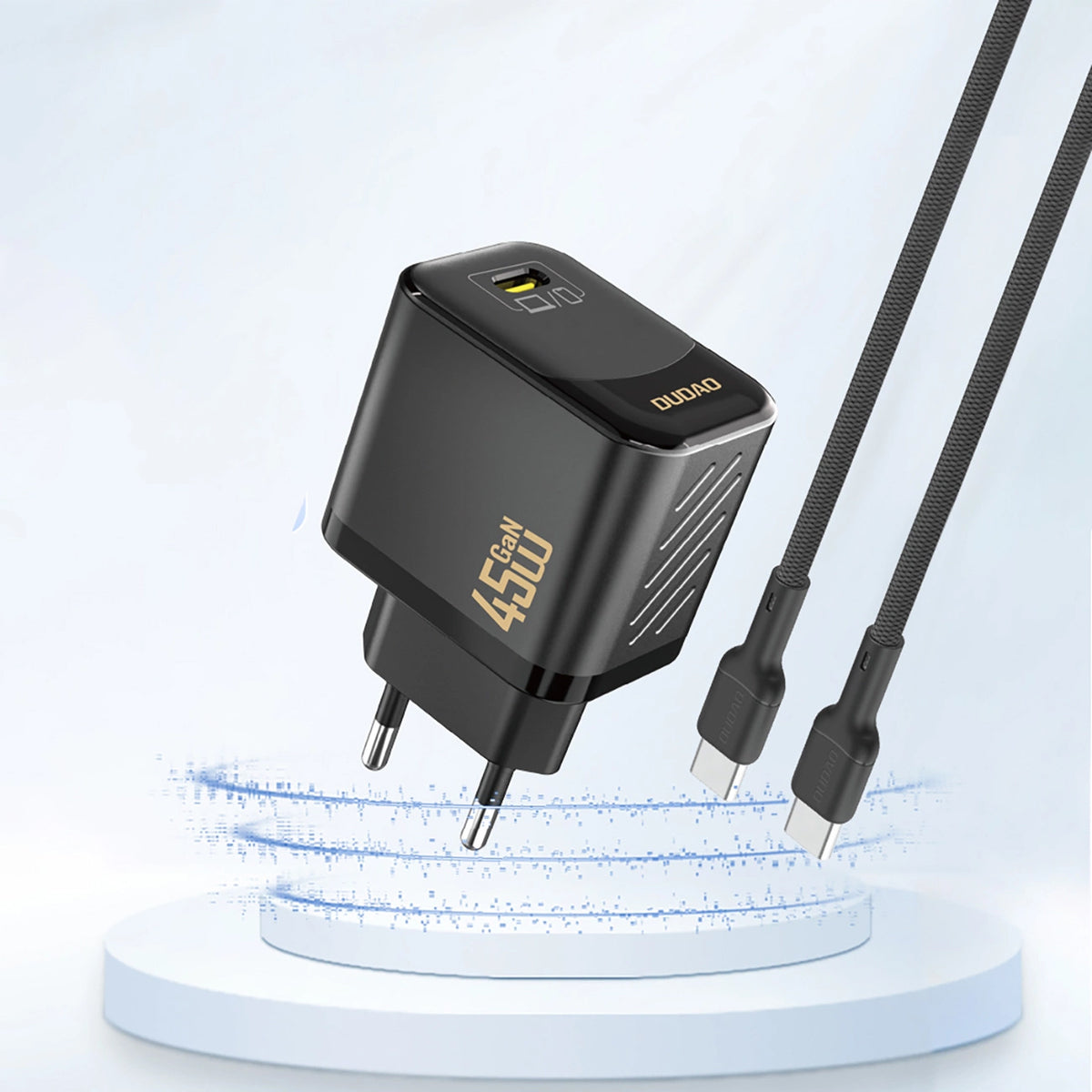 Dudao A28 Network Charger, 45W, 3A, 1 x USB-C, Black