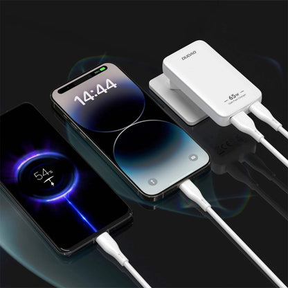 Φορτιστής Δικτύου Dudao A65Q Travel, 65W, 3.25A, 1 x USB-A - 1 x USB-C, Λευκό