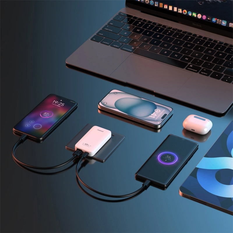 Φορτιστής Δικτύου Dudao A65Q Travel, 65W, 3.25A, 1 x USB-A - 1 x USB-C, Λευκό