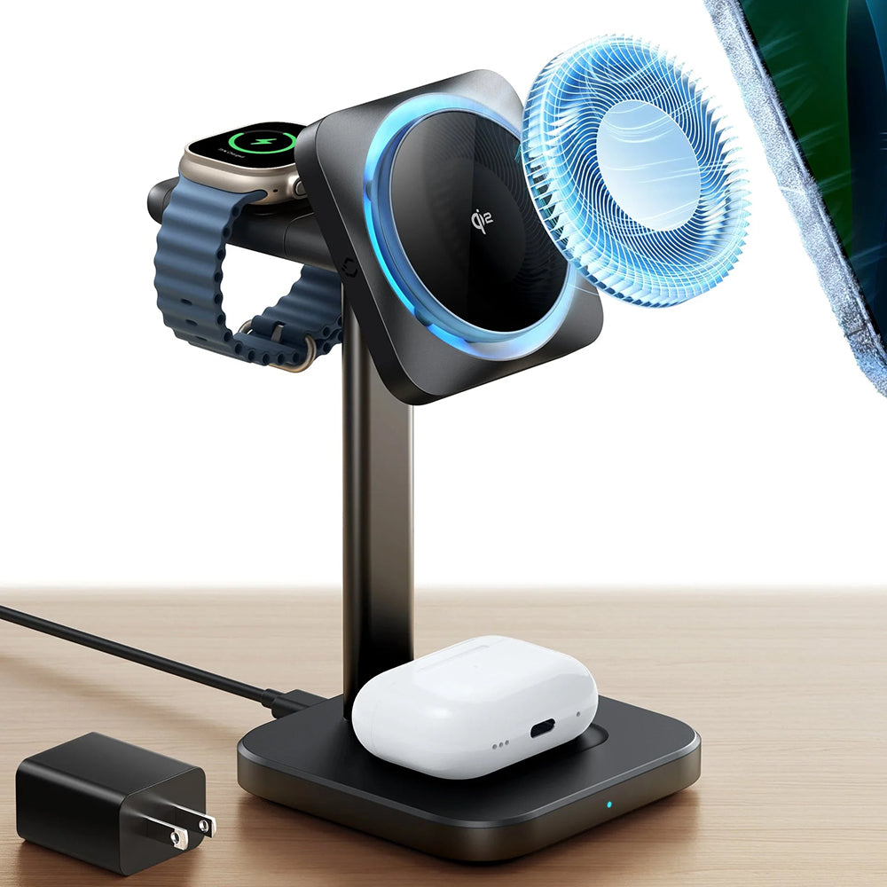 ESR CryoBoost 3in1 Wireless Network Charger, 25W, 1.67A, Black