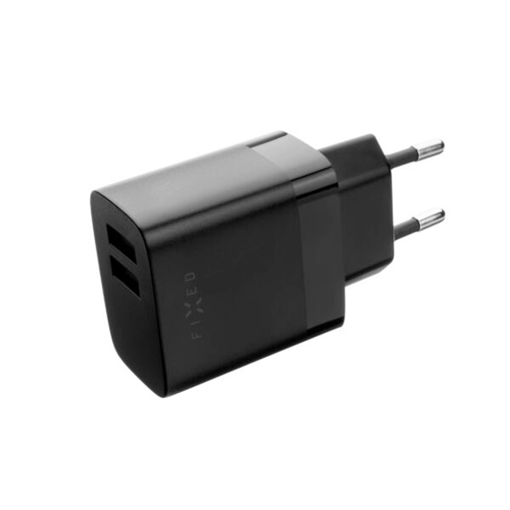 Φορτιστής Δικτύου Fixed, 17W, 3A, 2 x USB-A, Μαύρο