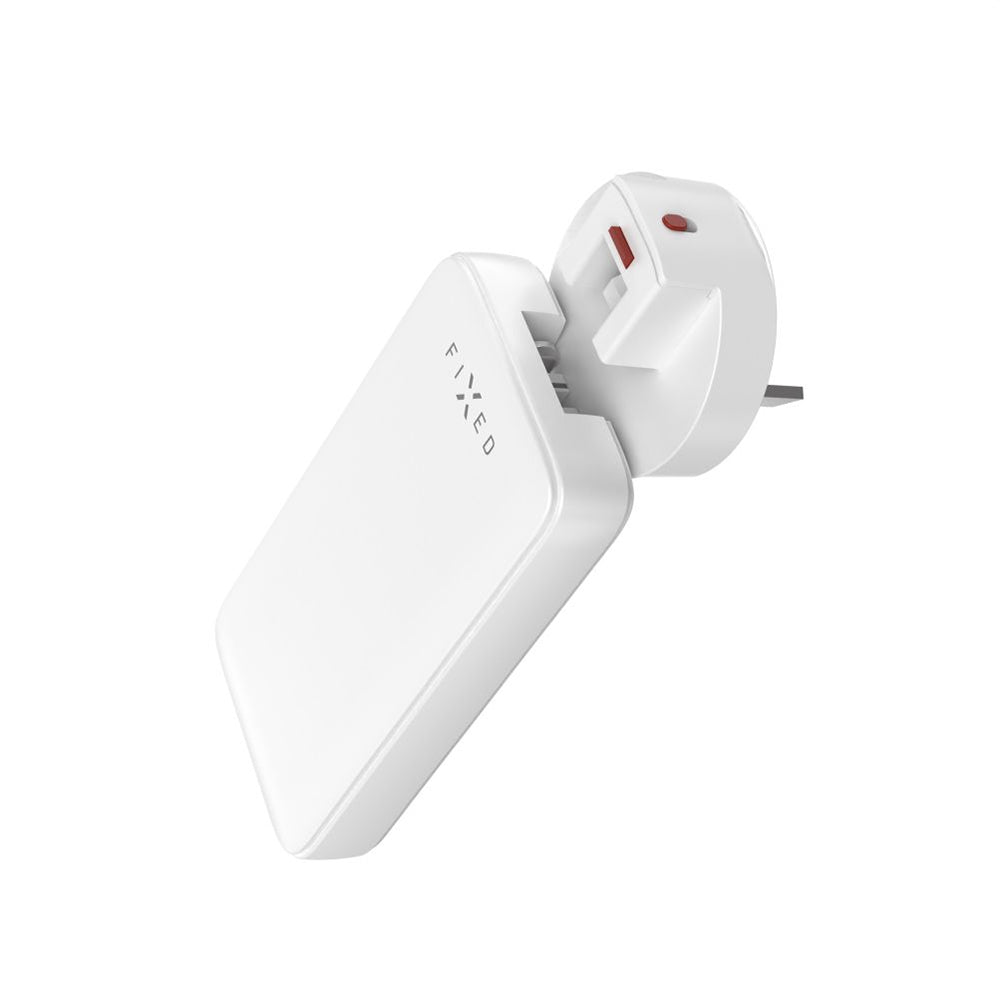 Φορτιστής Δικτύου Fixed Travel, 45W, 3A, 2 x USB-C, Λευκό