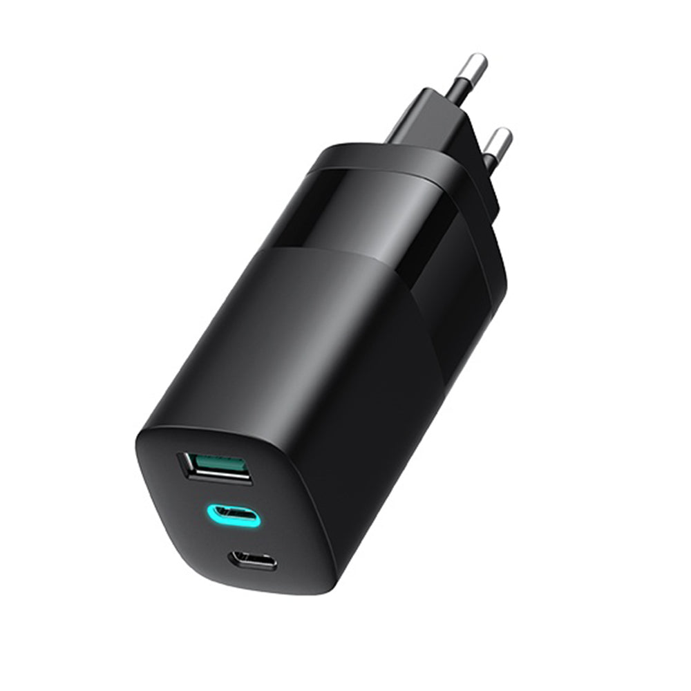 HAVIT UC10 Network Charger, 65W, 3A, 1 x USB-A - 2 x USB-C, Black