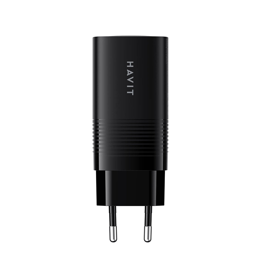 HAVIT UC20 Network Charger, 65W, 3A, 1 x USB-A - 2 x USB-C, Black