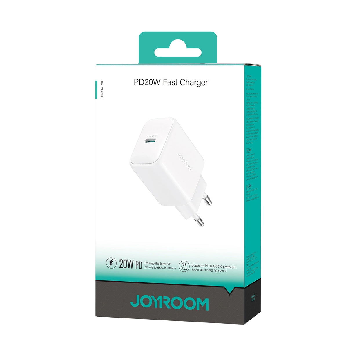 Φορτιστής Δικτύου Joyroom JR-TCF20, 20W, 3A, 1 x USB-C, Λευκό
