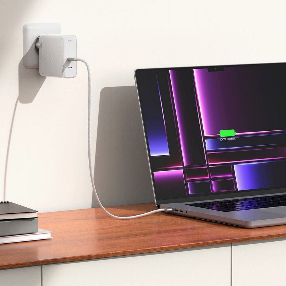 Φορτιστής Δικτύου Spigen Arcstation Pro, 140W, 3.25A, 2 x USB-C, Λευκό