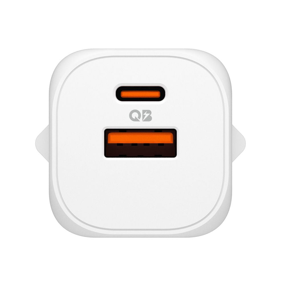 Spigen Essential Network Charger, 35W, 3A, 1 x USB-A - 1 x USB-C, White ACH09462