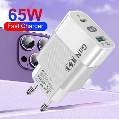 Techsuit CHPD131 Network Charger, 33W, 6.6A, 1 x USB-A - 1 x USB-C, White