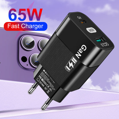 Φορτιστής Δικτύου Techsuit CHPD131, 33W, 6.6A, 1 x USB-A - 1 x USB-C, Μαύρο