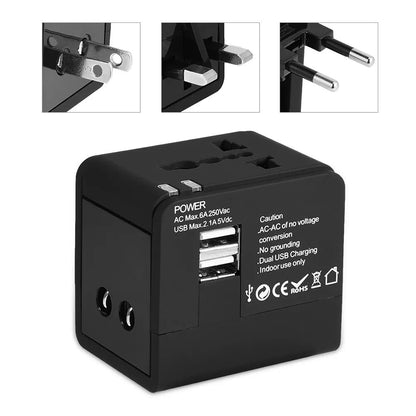Φορτιστής Δικτύου Techsuit HHt148 Travel, 10W, 2A, 2 x USB-A, Μαύρο