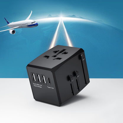 Φορτιστής Δικτύου Techsuit HHT904-B1 Travel, 15W, 3A, 3 x USB-A - 1 x USB-C, Μαύρο