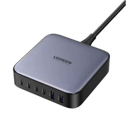 Σταθμός φορτιστή UGREEN CD271 Nexode, 200W, 5A, 2 x USB-A - 4 x USB-C, γκρι 