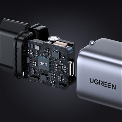 UGREEN Nexode Mini CD319 Network Charger, 30W, 3A, 1 x USB-C, Gray