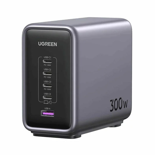Σταθμός φορτιστή UGREEN CD333 Nexode, 300W, 5A, 1 x USB-A - 4 x USB-C, γκρι 
