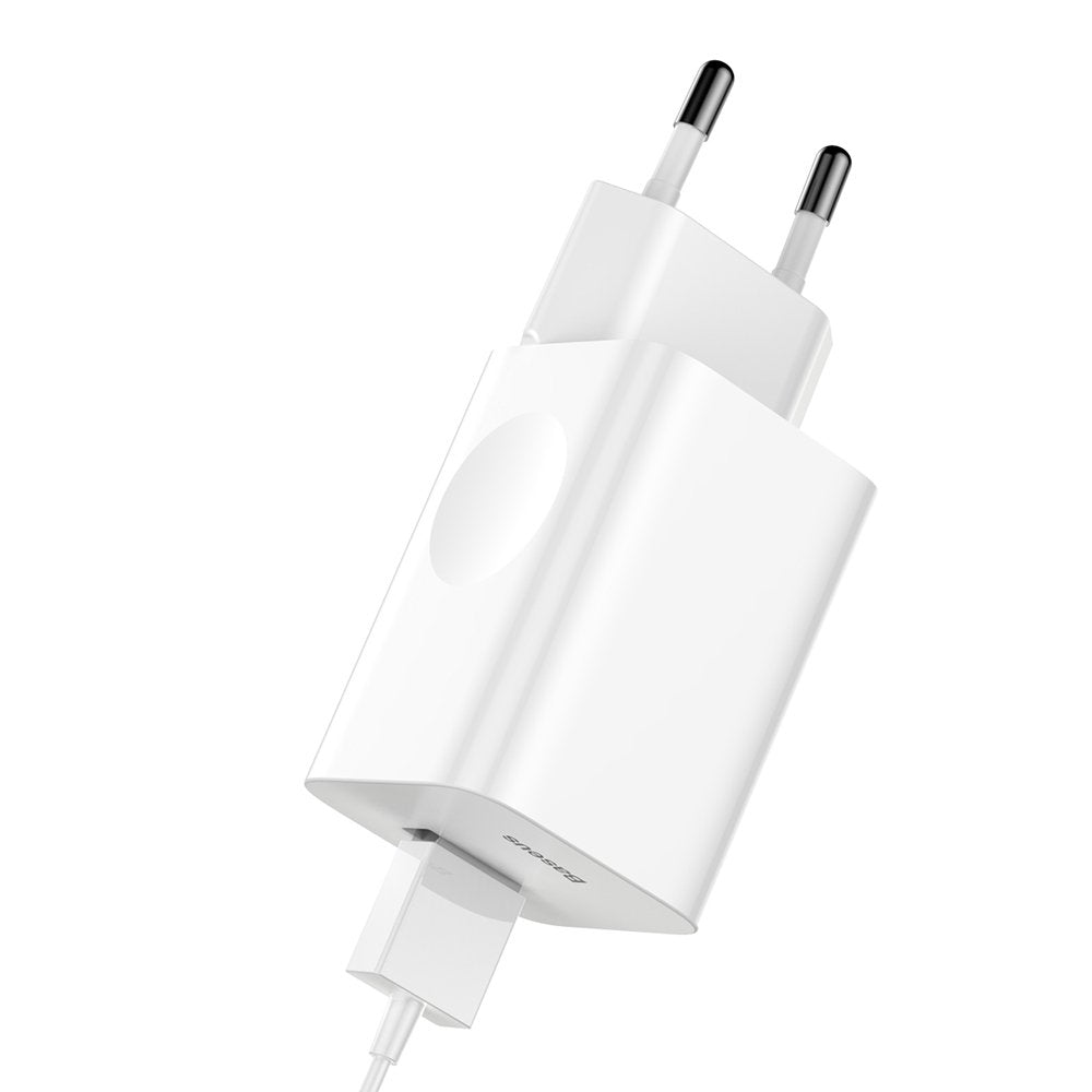 Φορτιστής Δικτύου Baseus, 24W, 3A, 1 x USB-A, Λευκό CCALL-BX02
