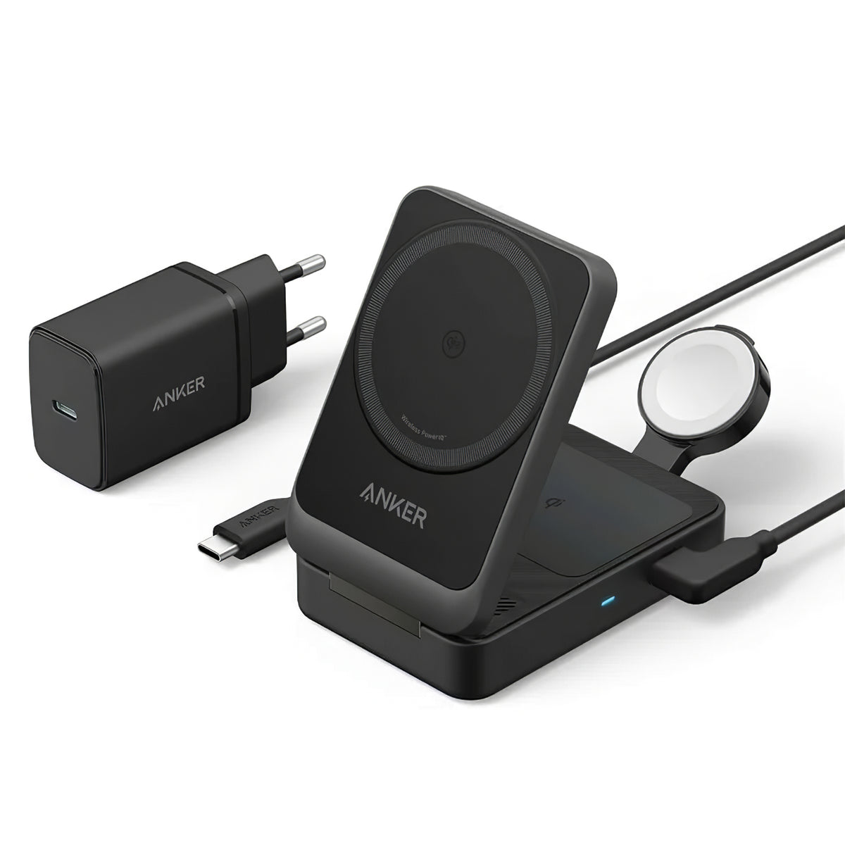 Φορτιστής Δικτύου Ασύρματος Anker MagGo 3in1, 15W, 1.67A, Μαύρος B2557311