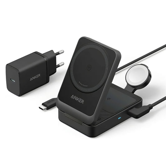 Φορτιστής Δικτύου Ασύρματος Anker MagGo 3in1, 15W, 1.67A, Μαύρος B2557311