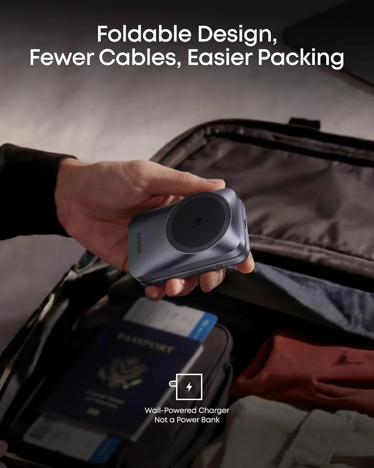 Ασύρματος Φορτιστής Δικτύου Anker Prime MagGo 3in1, 25W, Μαύρο A25N1