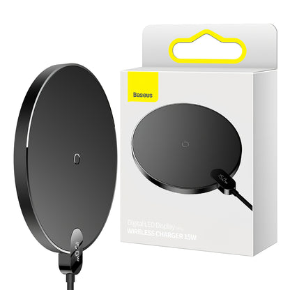 Baseus Digital Led Display Gen 2 Wireless Network Charger, 15W, 1.67A, Black CCED000001