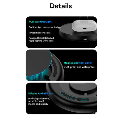 Φορτιστής Δικτύου Wireless Baseus Swan 3in1, 20W, 1.67A, P10221302113-Z1