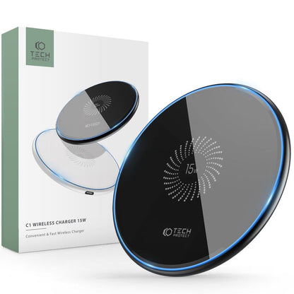 Tech-Protect C1 Wireless Network Charger, 15W, 1.67A, Black THP1413