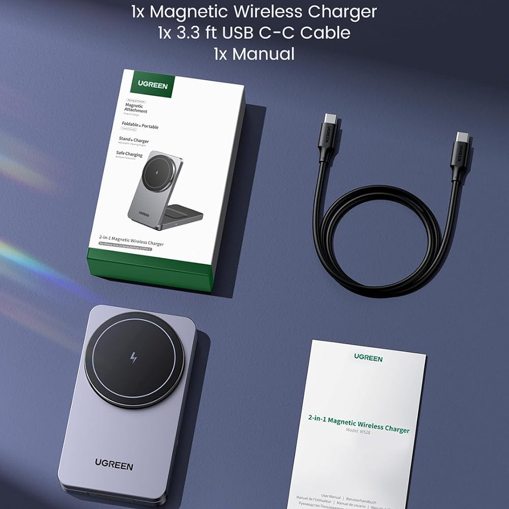UGREEN W528 2in1 Wireless Network Charger, 20W, 1.67A, White
