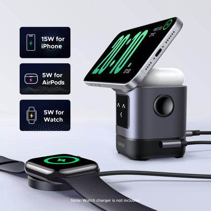 UGREEN W709 Uno 2in1 Wireless Network Charger, 15W, 1.67A, Black