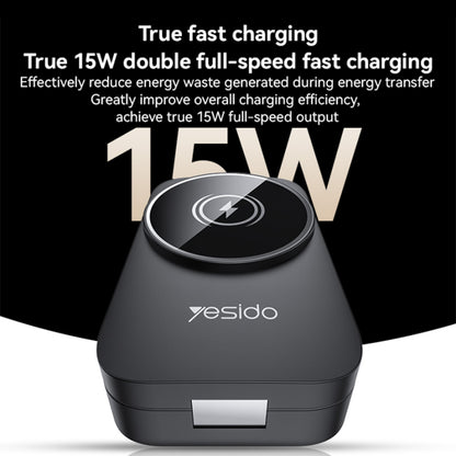 Φορτιστής Δικτύου Ασύρματος Yesido DS27 3σε1, 15W, 1.67A, Μαύρο