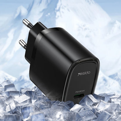 Φορτιστής Δικτύου Yesido YC57, 20W, 3A, 1 x USB-C, Λευκό