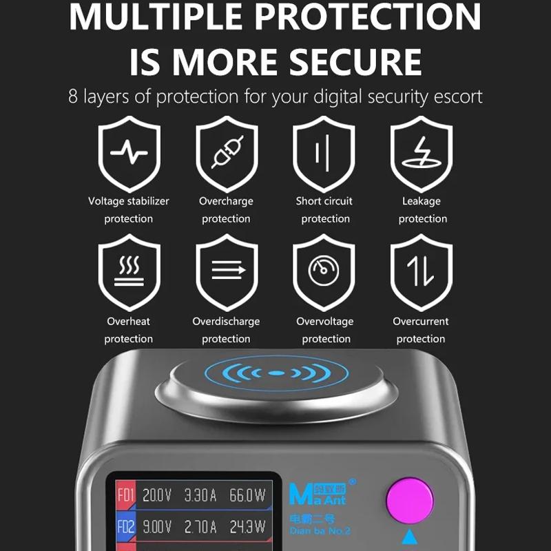 Φορτιστής Σταθμός MaAnt DianBa No.2 QI, 300W, 3A, 3 x USB-C - 9 x USB-A, Γκρι