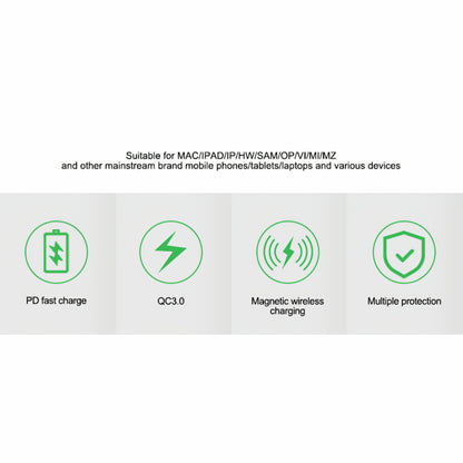 Φορτιστής Σταθμός Relife RL-309AW QI, 100W, 5A, 2 x USB-C - 6 x USB-A, Μπλε