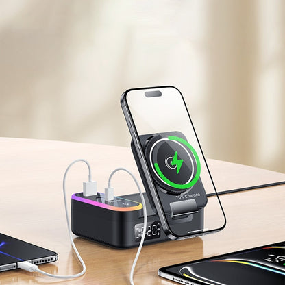 Φορτιστής Σταθμός Yesido DS38 Οθόνη QI 3σε1, 65W, 3A, 1 x USB-A - 2 x USB-C, Μαύρο