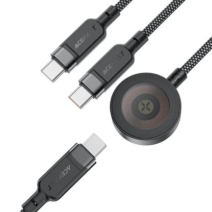 Ασύρματος Φορτιστής Acefast 4σε1 για Apple Watch Series, USB-C, Μαύρο