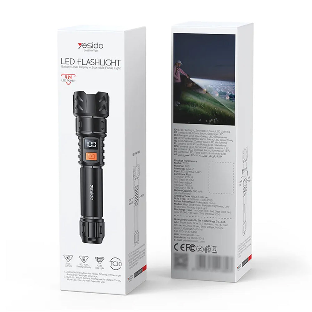 Φακός LED Yesido TC10, 220lm